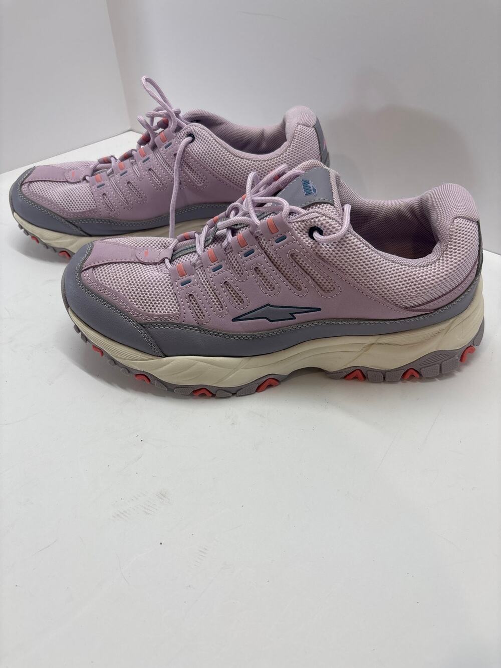 Avia Women’s Walking Shoes Size 11 Pink Gray Athletic Sneakers Comfort